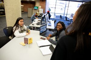 Students at Library
